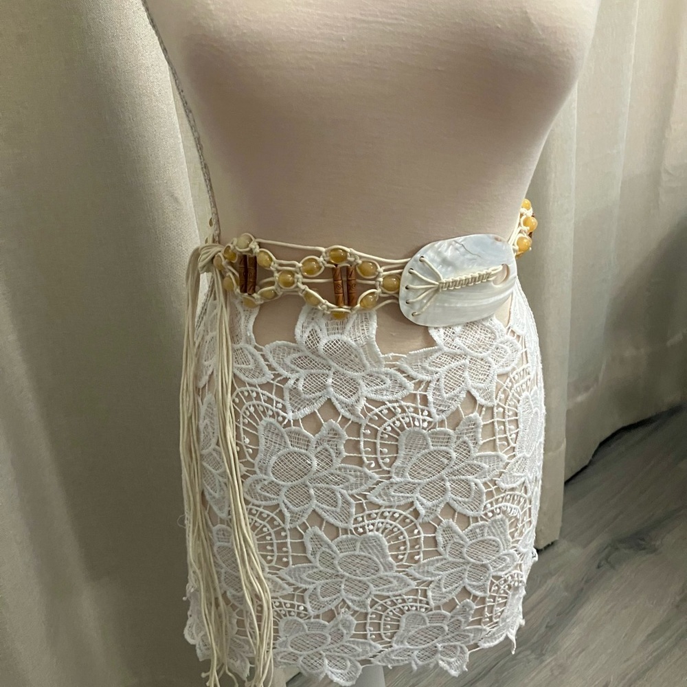 Macrame/Abalone Shell Belt